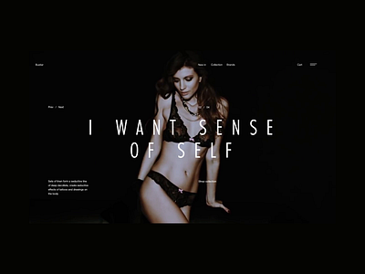 Bustier main page animation clean concept creative freelance grid interface landing page minimal minimalistic modern simple slider typography ui web website