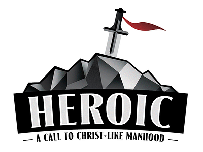 Heroic christ geometric grain hero heroic manhood manly noise sword