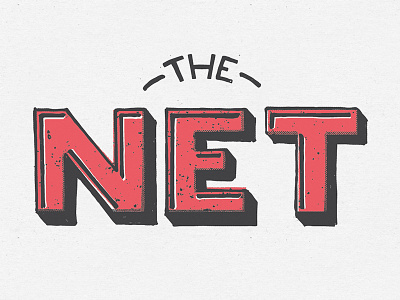 Logo for The Net brand draw gif halftone hand drawn logo pen pencil screenprint sketch