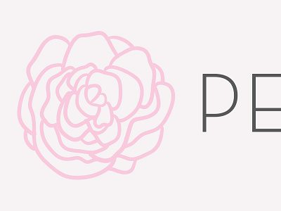 Peyton Riley Logo brand branding custom flower illustration logo peony