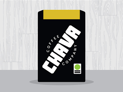 Chava Coffee Co. Illustration branding coffee fair trade flat illustration label logo matte black organic packaging