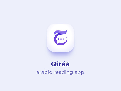 Qiráa app arabic arabic calligraphy chat dialog icon logo reading