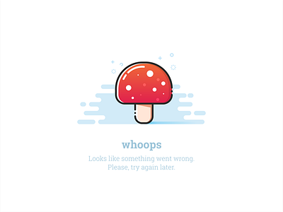 Mushroom error error icon illustration lines mushroom text