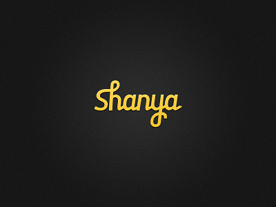 Shanya Logo brand handwrite letters logo name nickname typography yellow