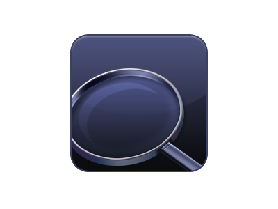 Magnifying Glass 200 blue dark blue glass gray icon magnifying