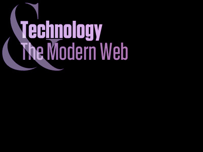 Technology & The Modern Web ampersand lila modern purple rebound technology web