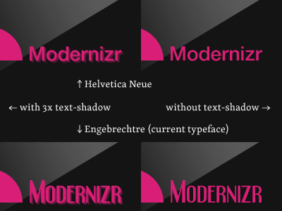 Modernizr Logo Treatments