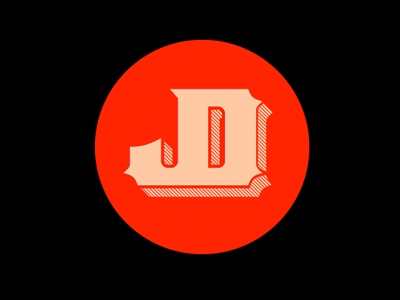 Jordan Dobson Logo Mark iteration jd logo mark orange red