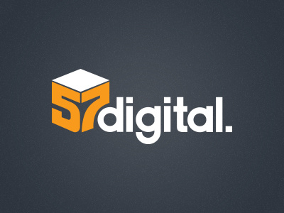 57 Digital Logo redesign logo digital 57 white orange