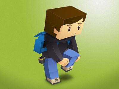 Another Minecraft Avatar avatar backpack black blue brown character hoodie minecraft
