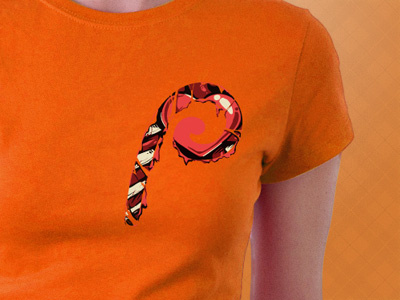 T-Shirt Mockup gore heart love orange tshirt