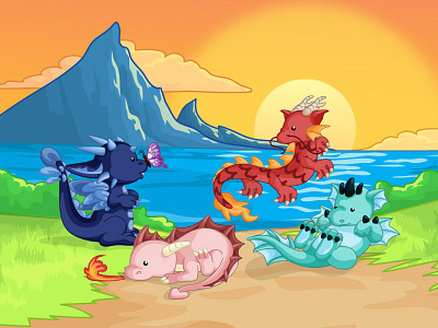 Dragon Island - BittySet afternoon animation assets bittypets gif hiccup how to train your dragon item toothless wyvern