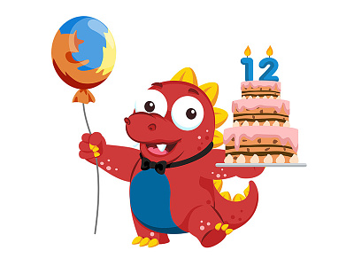 MozKopdarJKT: Firefox 12th Anniversary anniversary birthday browser community dimo entre event firefox greetings indonesia mascot mozilla