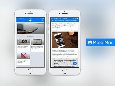 MakeMac Reader for iOS app apple application graphic design icon interface ios iphone mac mobile ui ux