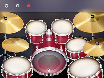 Touch Drum Set UI cymbal detail drum set good illustration interface ios mobile app percussion simulation ui ux