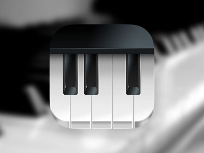 Touch Piano Icon black branding clean good icon keyboard piano simple simplify ui ux white
