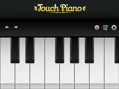 Piano Playing: Touch Piano UI apple gif interface ios ipad iphone mobile app music piano touch ui ux
