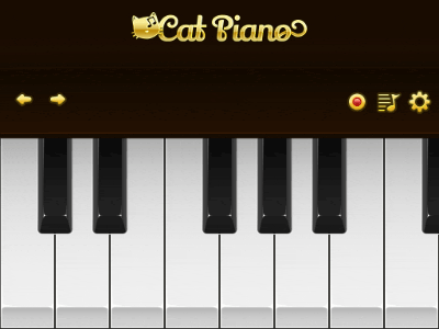 Cat Piano plays Twinkle Twinkle Little Star branding cat good icon illustration ios ipad mobile app piano simple ui ux