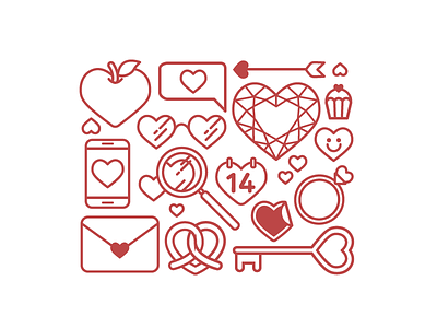 Heart Love Heart good heart icon illustration love outline icon pink simple symbol valentine valentine day