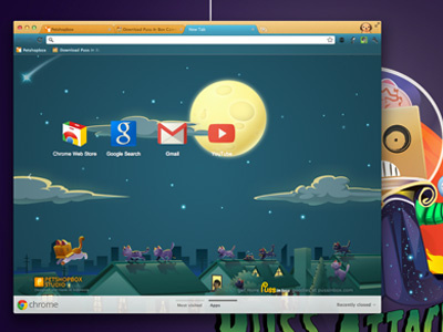 Puss In Box Google Chrome Theme