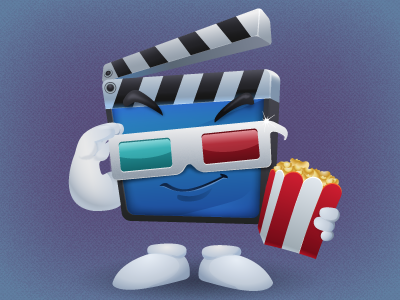 Movreak Mascot 3d 3d glasses clip mascot movie movreak popcorn