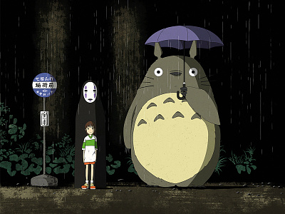 Ghibli Bus Stop spirited away studio ghibli totoro