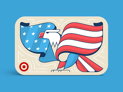 Target Gift Card (Eagle Flag) abstract america eagle flag giftcard illustration patriotic retro shapes target vintage