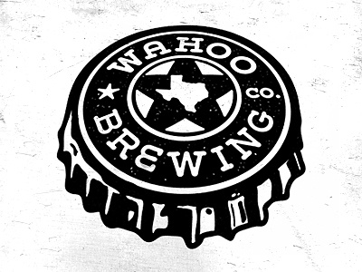 Wahoo Brew Co. beer brand brewery label logo texas