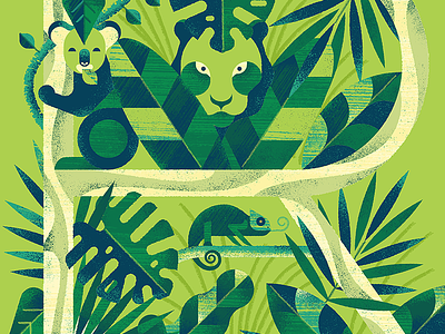 36 Days of Type - The Letter R animals green jungle r rainforest wild