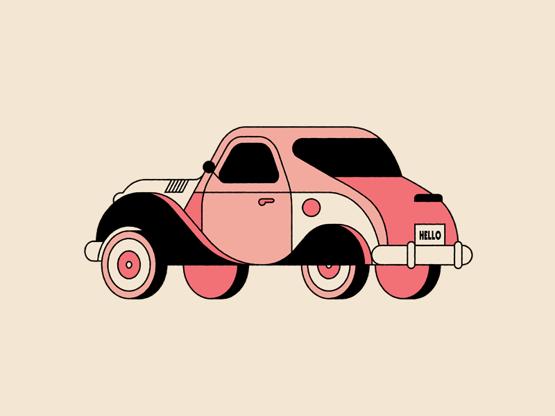 Pink Car by Pavlov Visuals on Dribbble