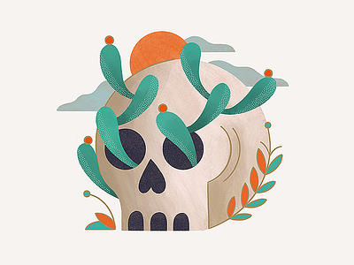 Skull Cactus cactus desert floral skull