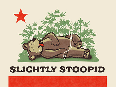 Stoned Republic bear california stoned weed