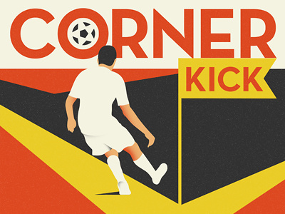 Corner Kick poster soccer sports vintage