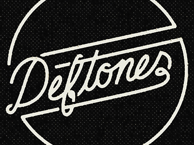 Deftones Circle Emblem deftones hand type script typography