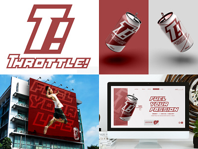 Throttle! branding can design energy energy drink illustration logo logo design