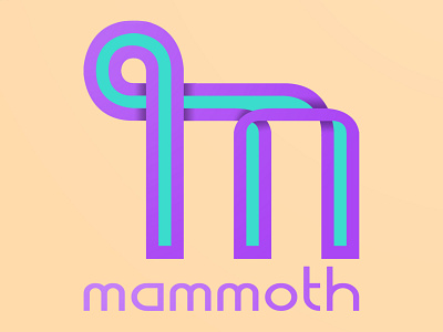 mammoth branding design illustration logo logo design mammoth