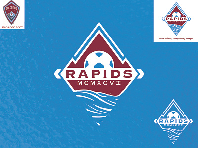 MLS Colorado Rapids Logo Rebrand branding colorado denver design diamond flat football futbol illustration logo logo design mls rapids soccer