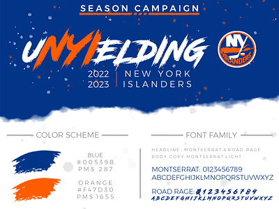 New York Islanders NHL 2022-2023 Season Campaign branding design illustration logo