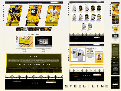 Steel | Line Website Design branding e commerce layout penguins pirates pittsburgh sports steelers web design website