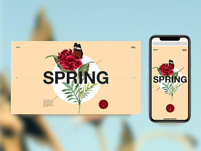 Spring - Concept artdirection designer digital digitaldesign landingpage ui uidesign uiux visualdesign web webdesign