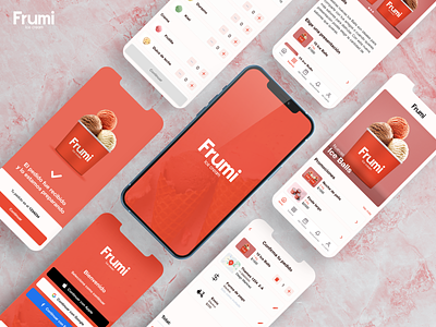 Frumi app app artdirection delivery designsystem digitaldesign figma icecream ios iphone mobile mobileapp mobiledesign mobileui ui uidesign uikits uiux ux uxdesign visualdesign