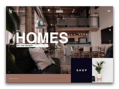 Real homes for real people v2 app desingui in landingpage log uidesign uiux web