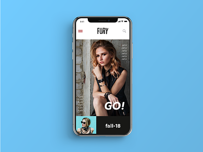 FURY - s3 app designui fashion in landingpage log uidesign uiux web