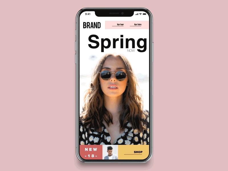 Spring -V1 concept- Mobile app artdirection design designer desingui digital digitaldesign fashion ui uidesign uiux ux visualdesign web