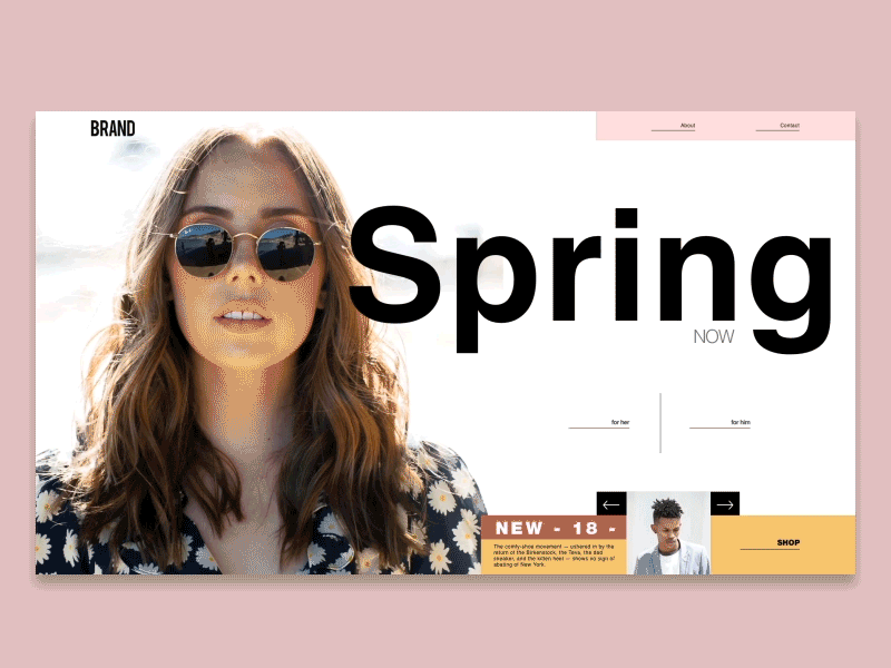 Spring -V1 concept- Desktop app artdirection design designer digital digitaldesign fashion inspiration landingpage ui uidesign uiux ux visualdesign web