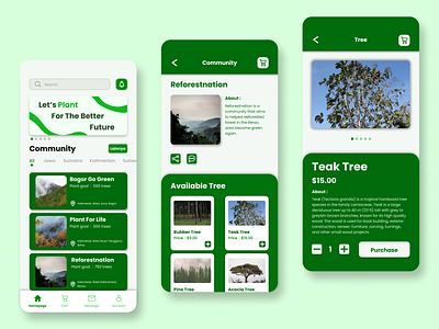 Plant Donation Apps Exploration design donation mobile app plant ui ux