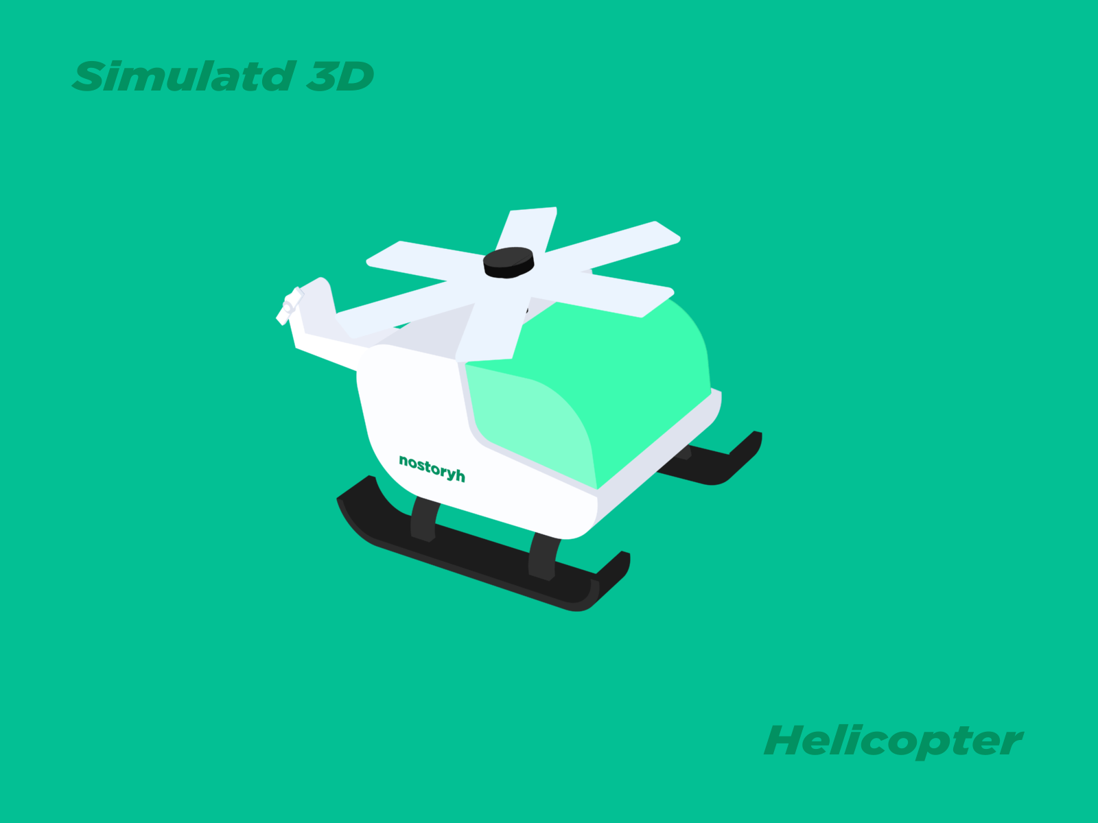 Simulated 3D—Helicopter ae animation design
