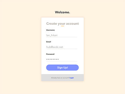 Sign Up Form daily ui signup ui