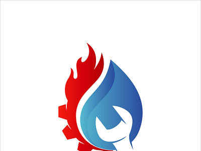 PLUMBING HEATING art flat heating icon logo plumber plumbing vector