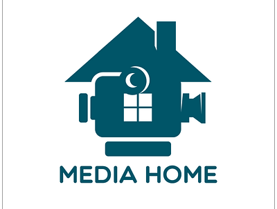 mediahome flat illustration logo media media logo vector